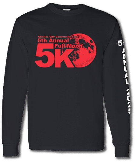 Charles City Community Fund Full Moon 5K will be April 25; shirt design announced