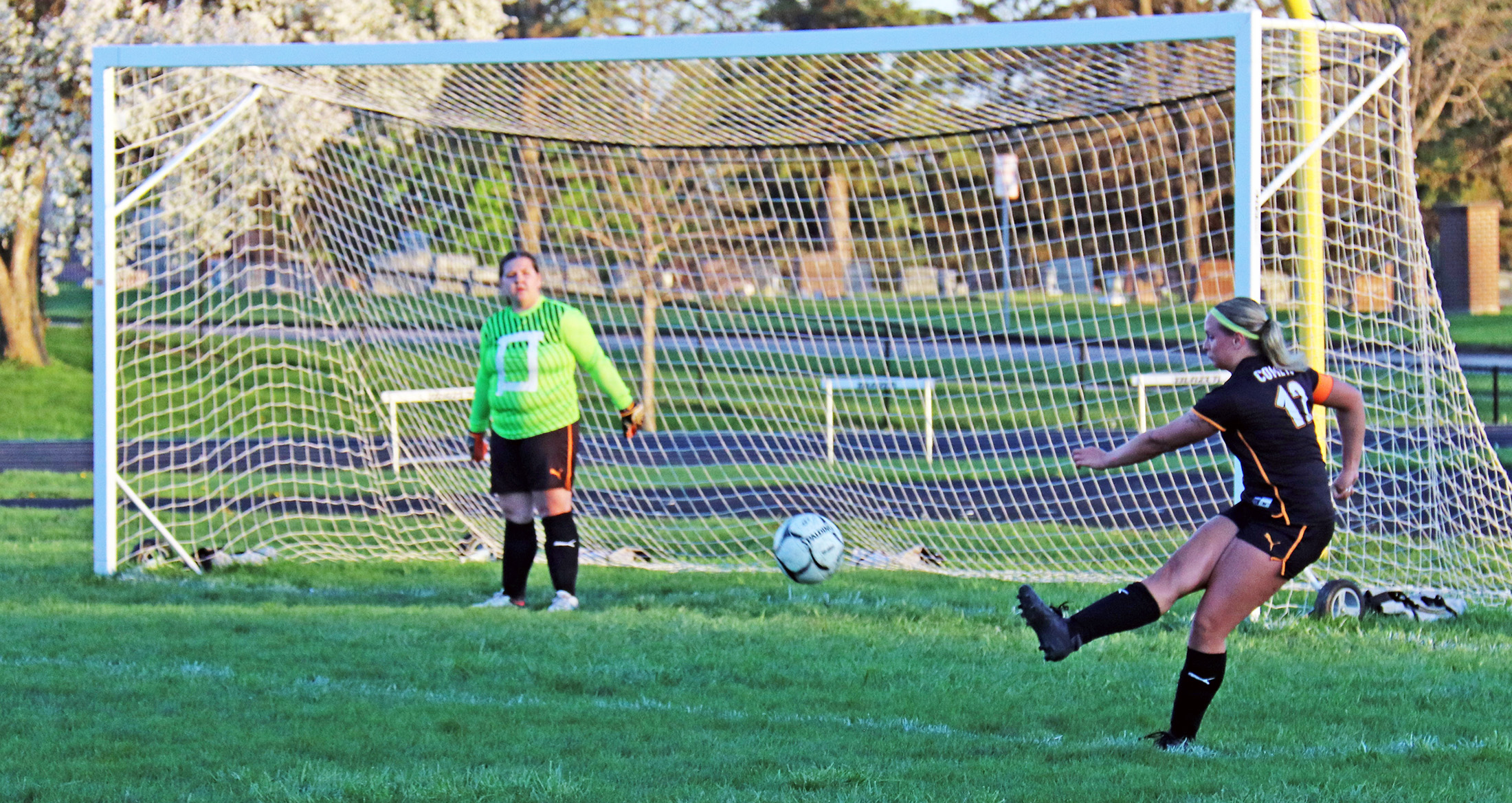 Bloker’s ‘Hat Trick’ lifts Comet girls past Pirates, 4-3, during ‘Senior Night’