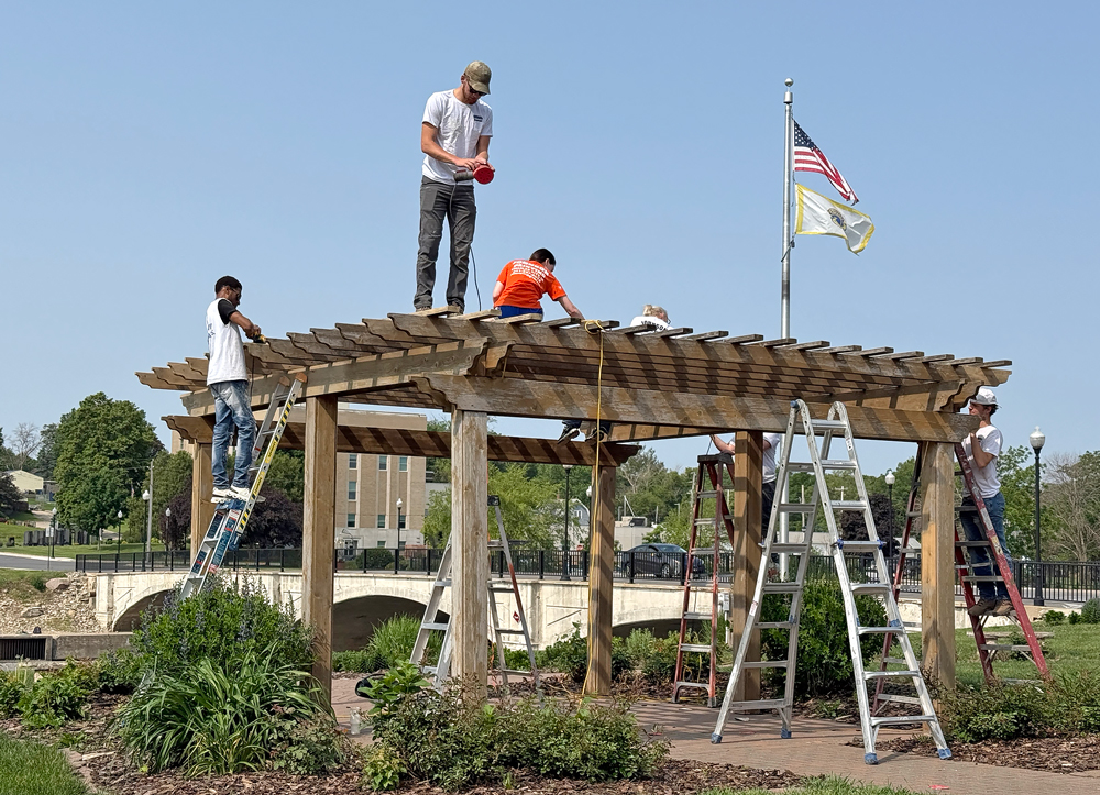 Lions Park pergola prep