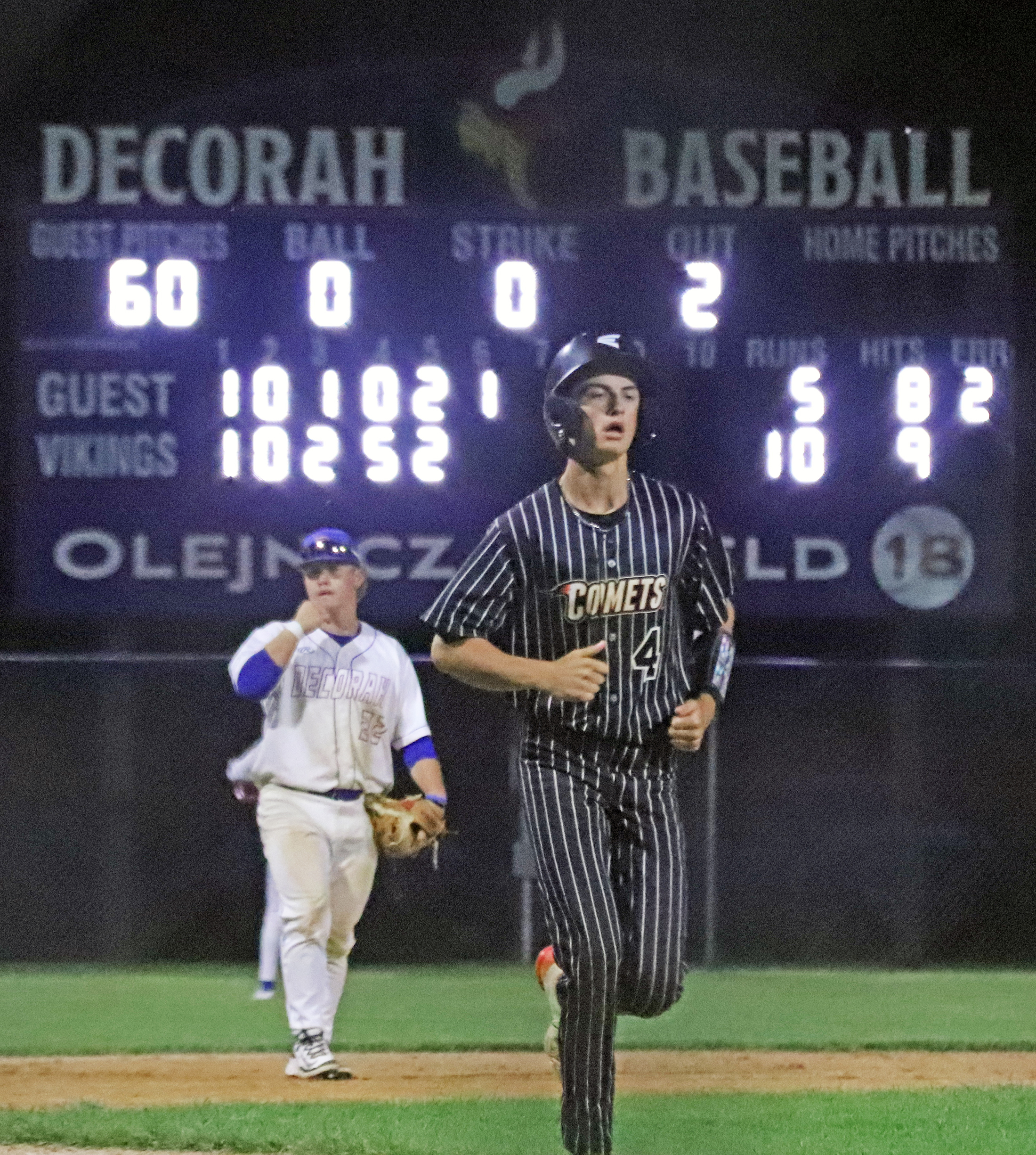 Comets’ bats come to life in 2nd game of DH against Decorah, but can’t prevent sweep