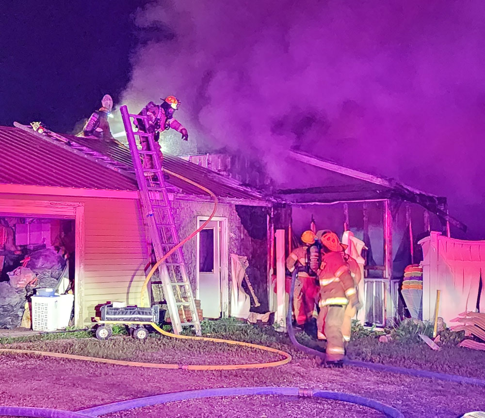 Charles City and area fire departments respond to Sunday evening house fire