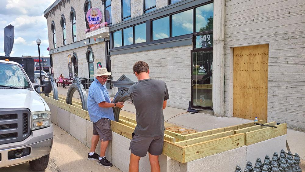 Parklet races to completion for holiday weekend
